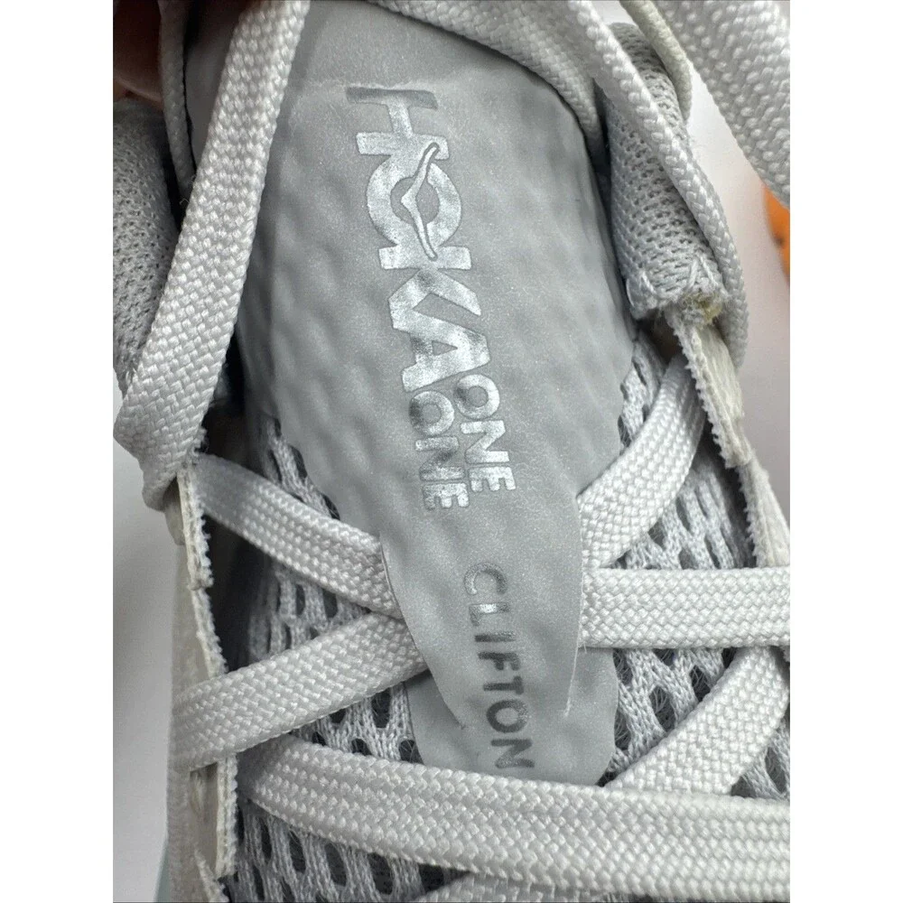 Hoka One One Women’s Clifton Edge Running Shoes Us10 Gray Pink Orange 1110511
